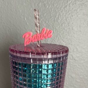Straw charm topper Barbie